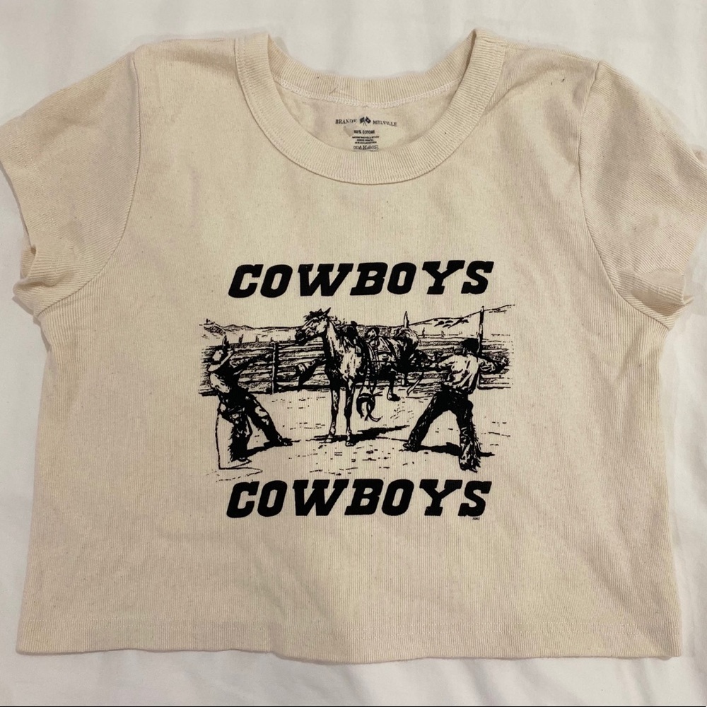 SOLD brandy melville “cowboys cowboys” ashyln tee
